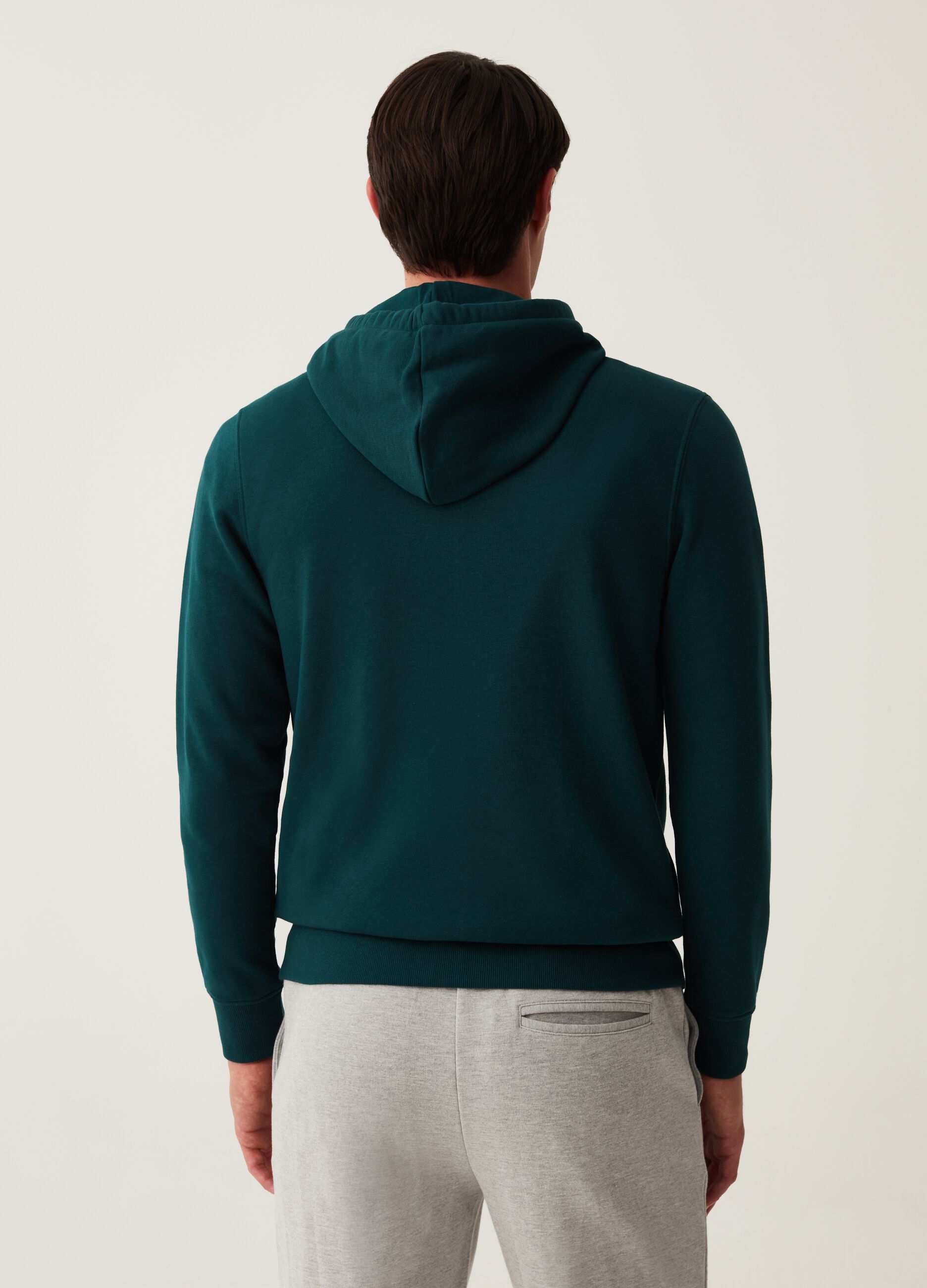 Full-zip in French Terry con cappuccio_2