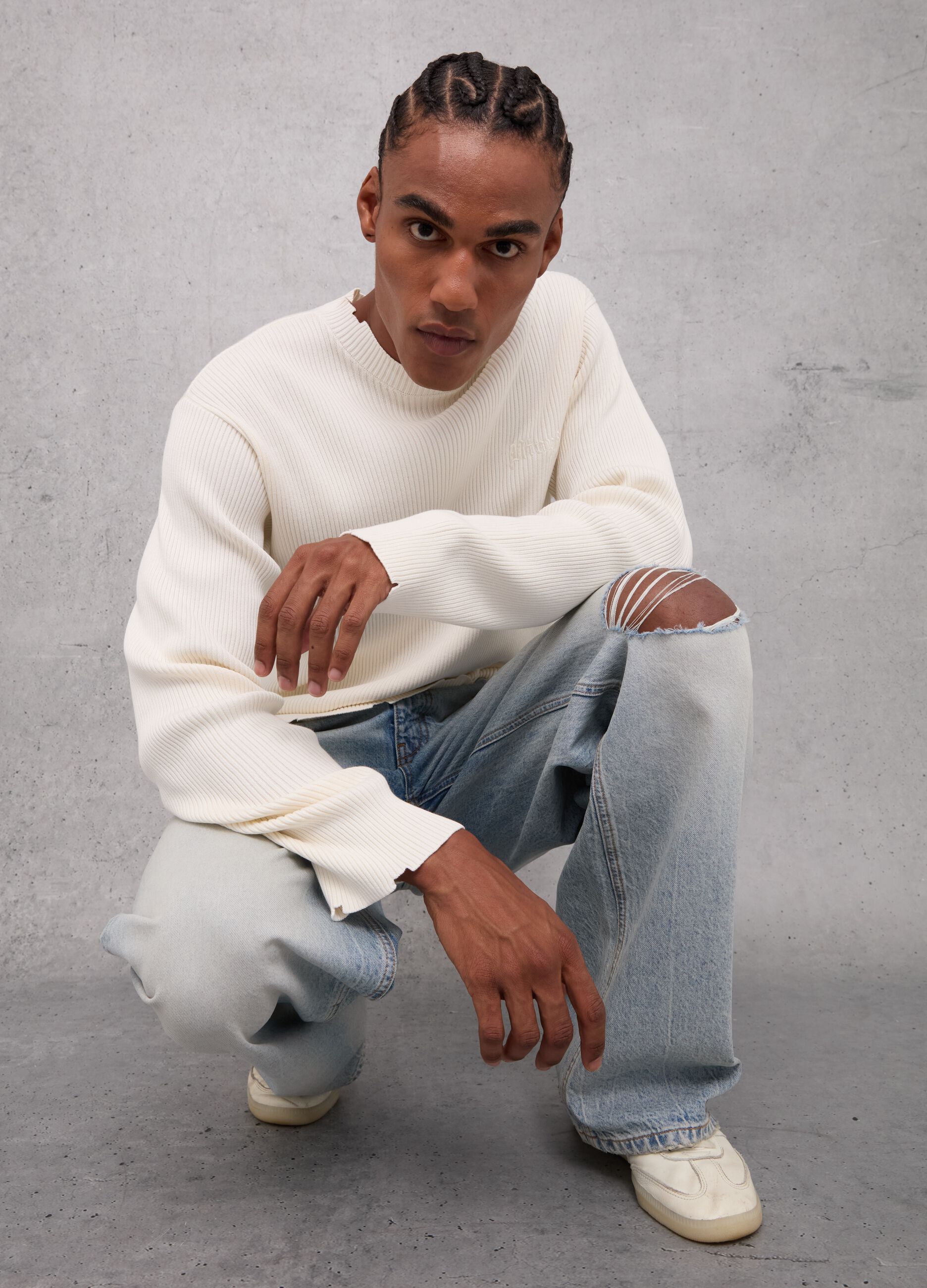 Baggy Denim Washed Light Blue