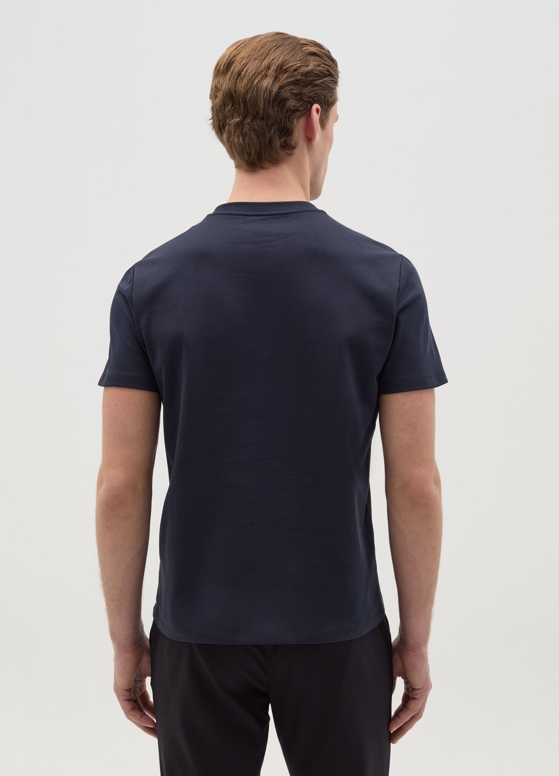 T-shirt with technical fabric