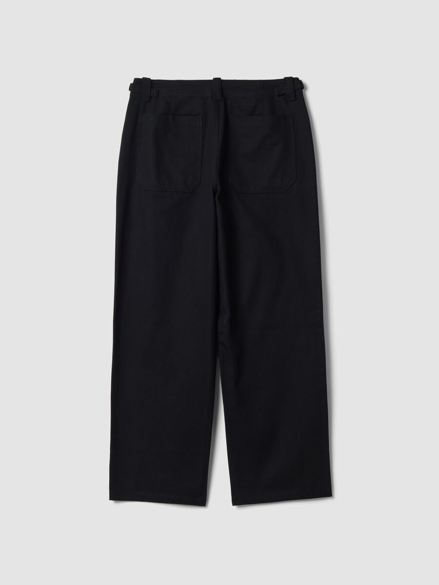 Black pure cotton baggy-fit chinos_2