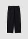Pantaloni chino neri in puro cotone baggy fit_2