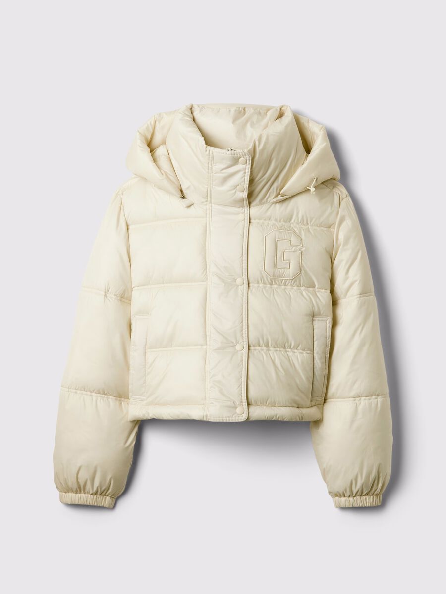 Piumino corto trapuntato con cappuccio_4