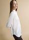 White stretch-fabric shirt with classic collar, regular fit_0