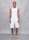 100% Linen Cargo Shorts White_4