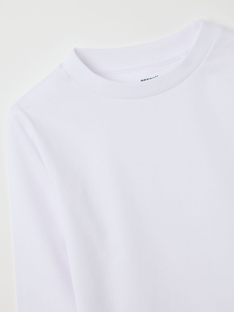 White pure cotton children's regular fit shirt_2