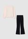 Girls' pink cotton sweatshirt and trousers set_1