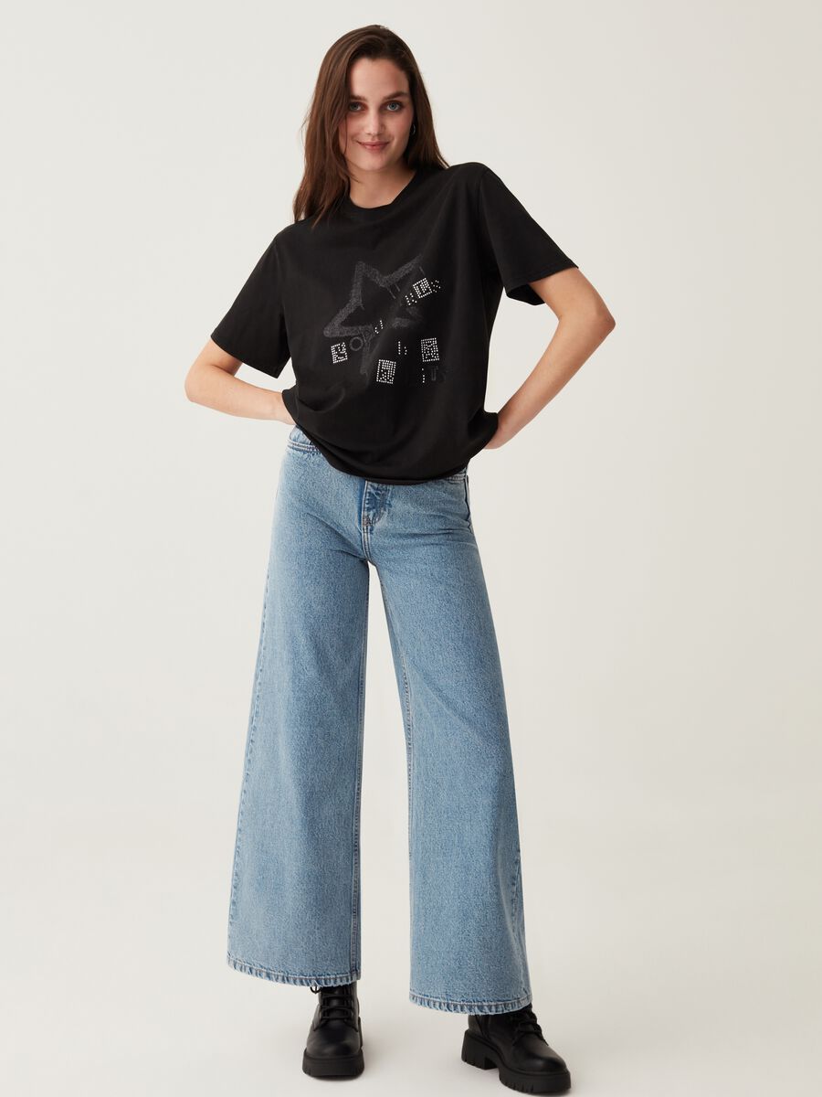 T-shirt in cotone con stampa_1