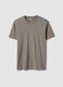 Grey pure cotton short sleeve regular fit t-shirt_4