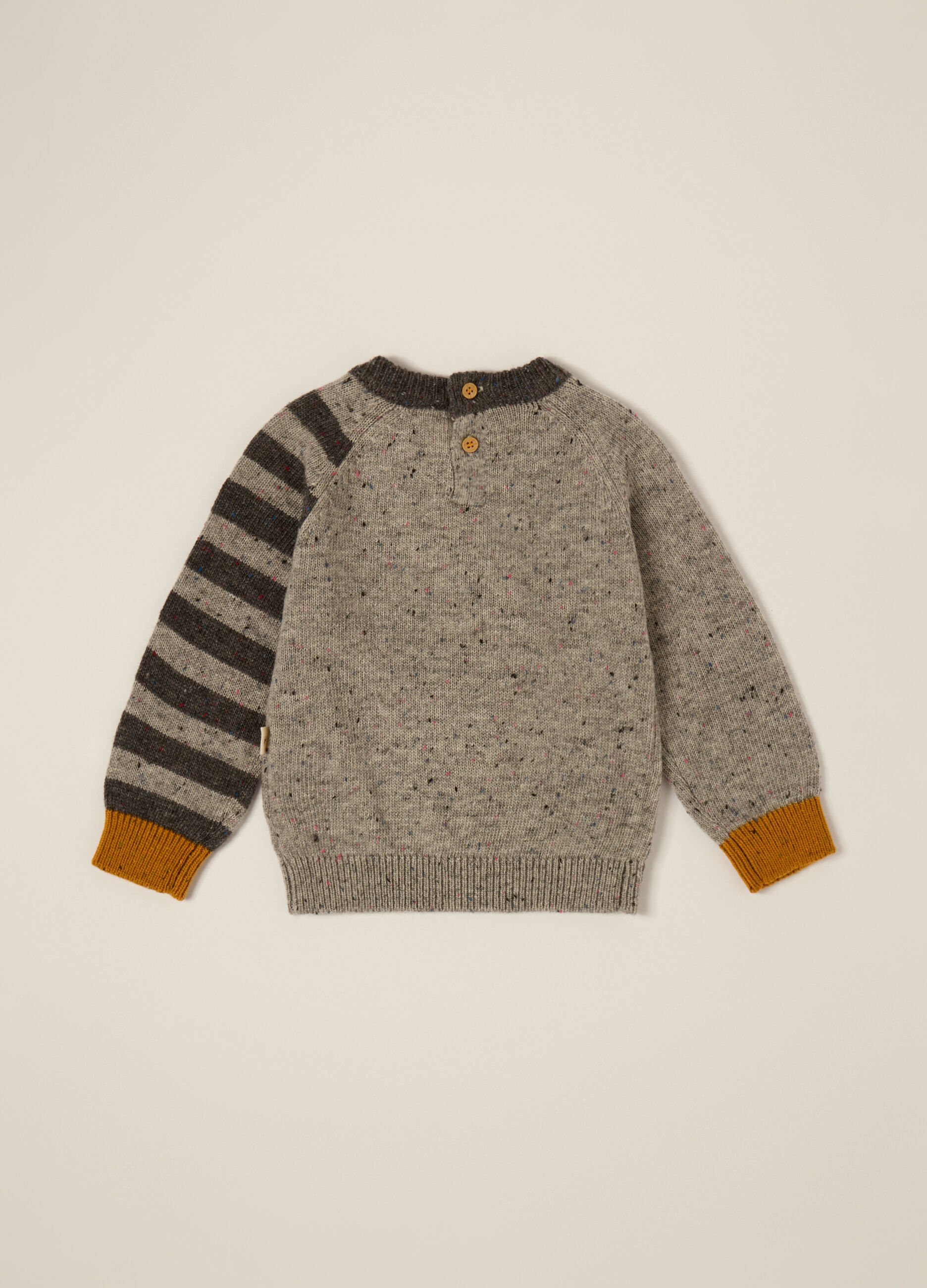 Grey penguin jumper for baby