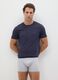 Men's blue pure cotton regular fit T-shirt_0