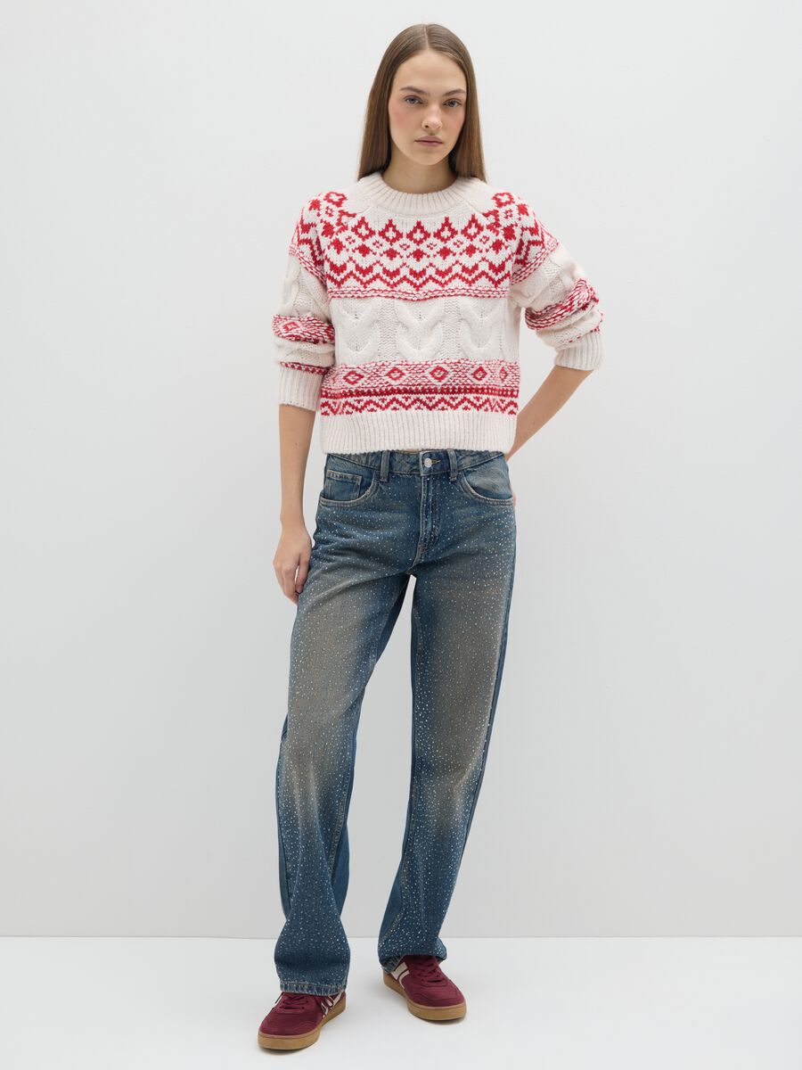 Multicolour regular fit crew neck jumper_2