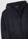 Oversized black cotton hoodie with zip_1