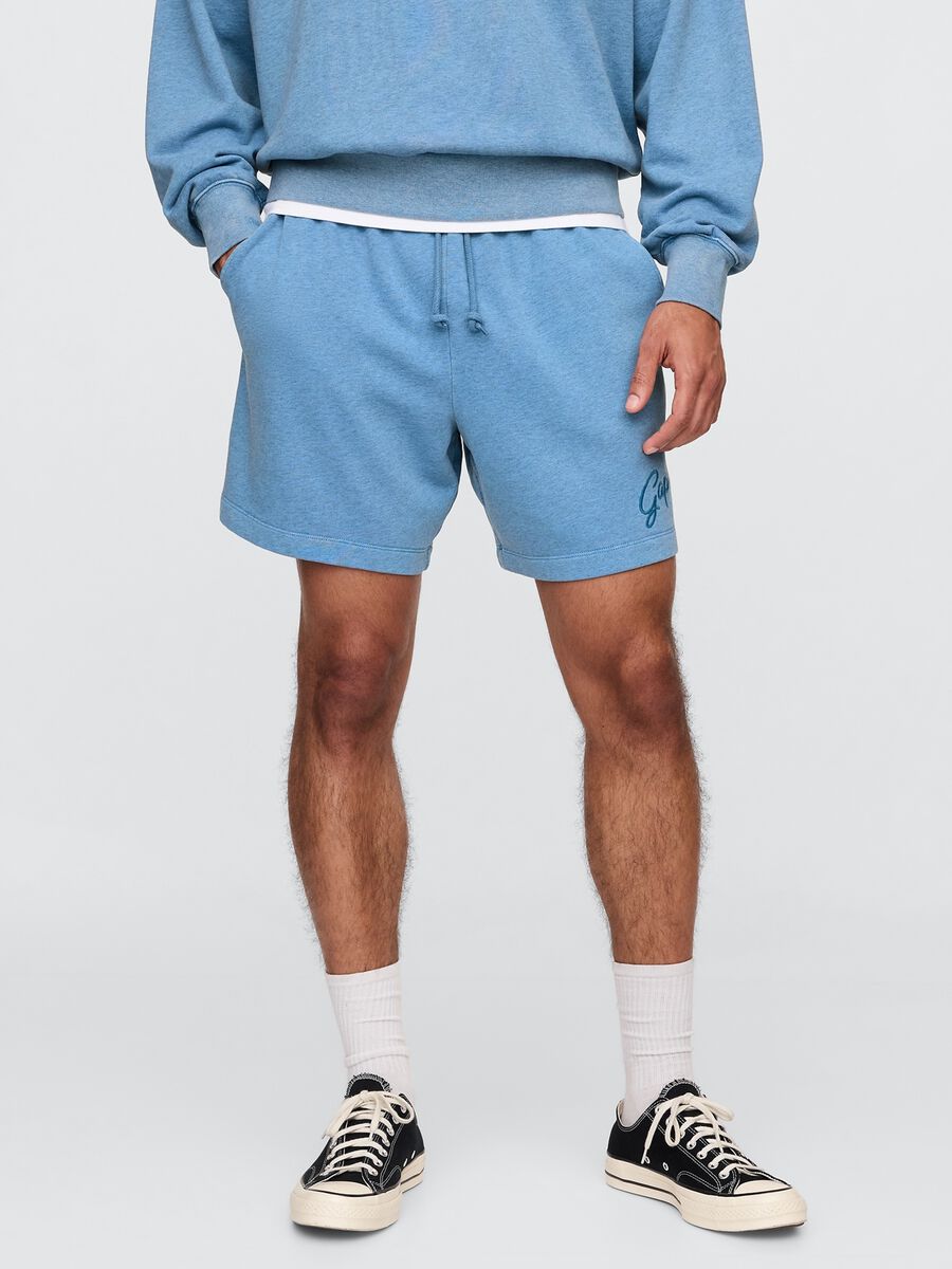 Azure blue Gap shorts in cotton blend_1