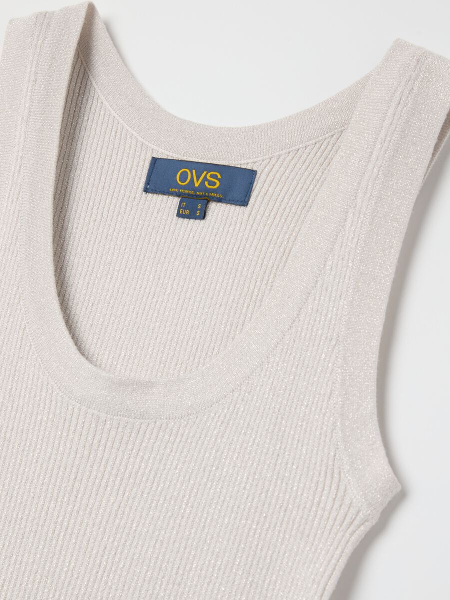 Ribbed lurex tank top_5