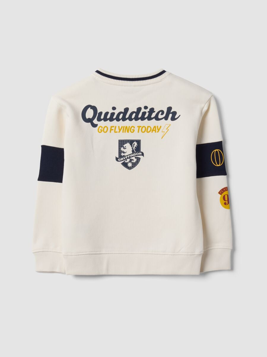 White cotton-blend kids&rsquo; Harry Potter V-neck sweatshirt_1