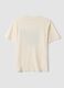 White pure cotton Peanuts print T-shirt, relaxed fit_5