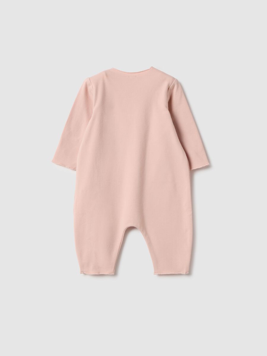 Pink cotton baby girl sleepsuit with perfect fit_1