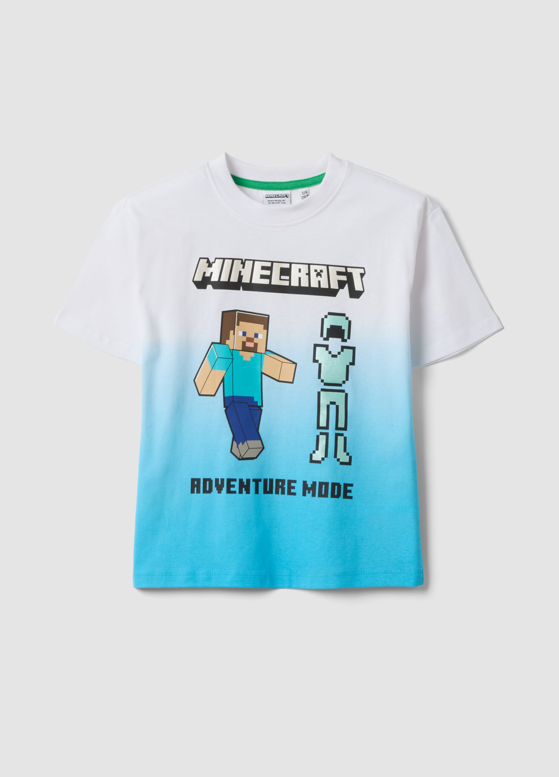 Kids&rsquo; multicolour pure cotton Minecraft oversized T-shirt