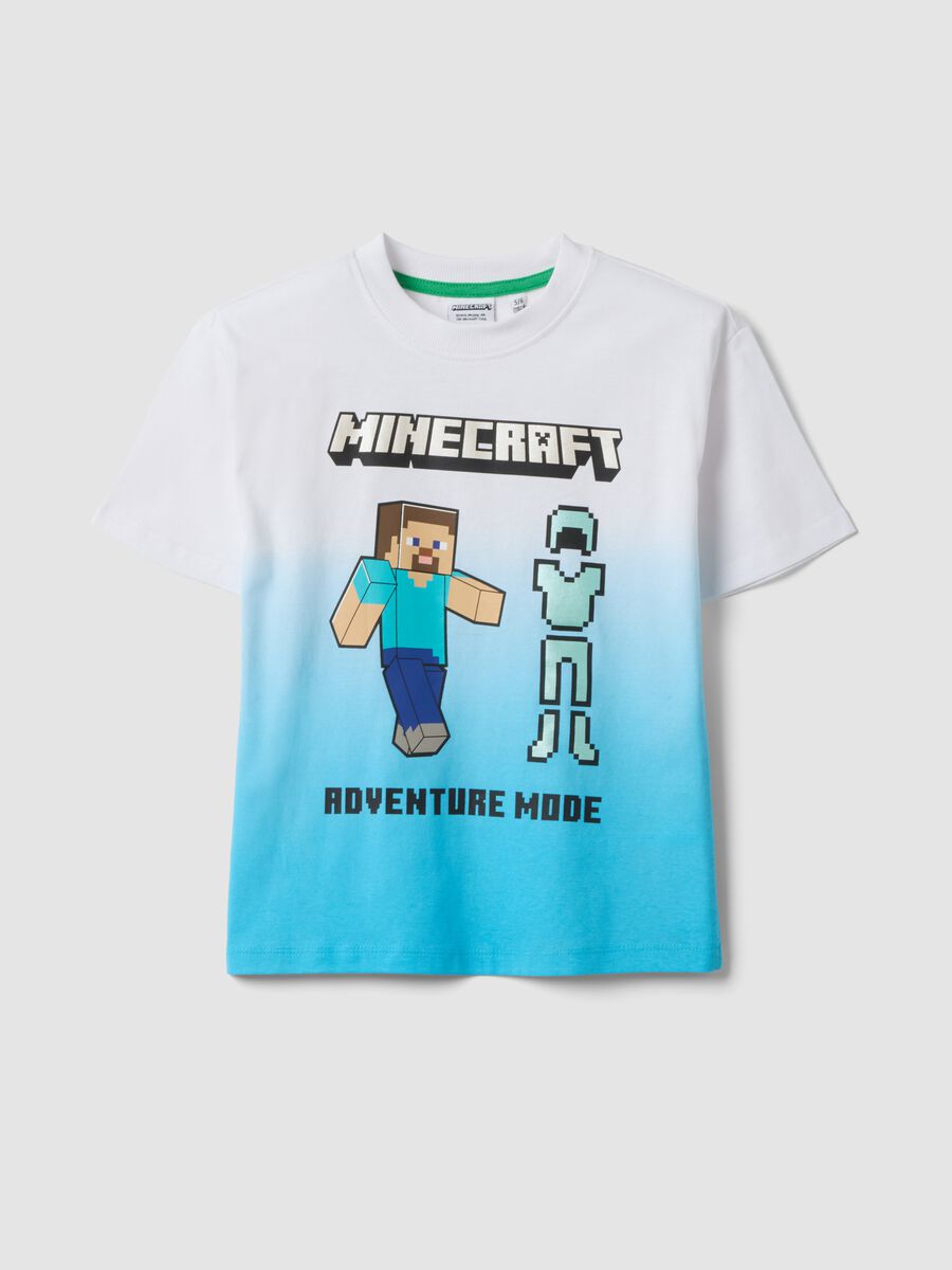 T-shirt multicolor in puro cotone da bambino oversize fit Minecraft_0