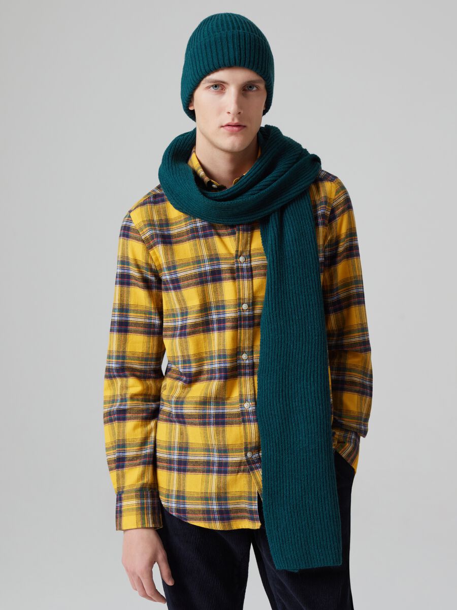 Flannel shirt with check pattern_1