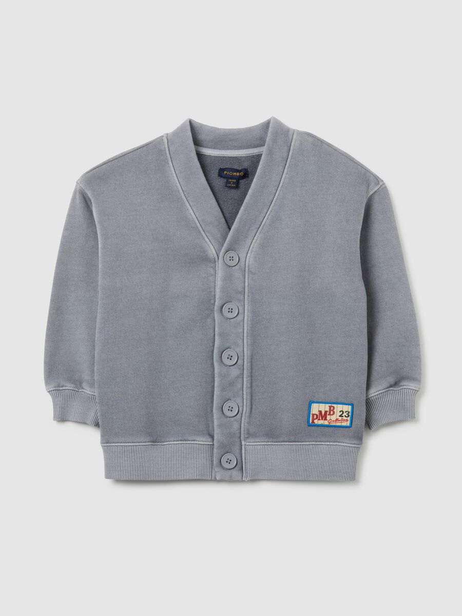 Grey regular fit pure cotton children's sweatshirt_3