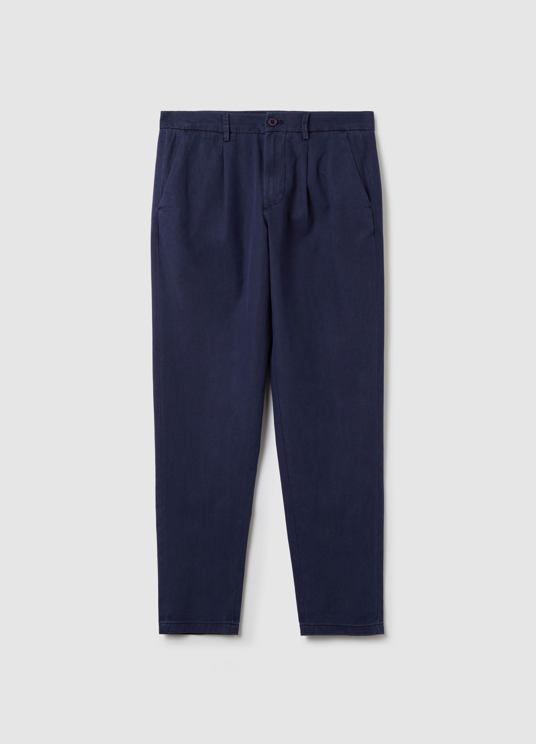 Cotton and linen chino trousers