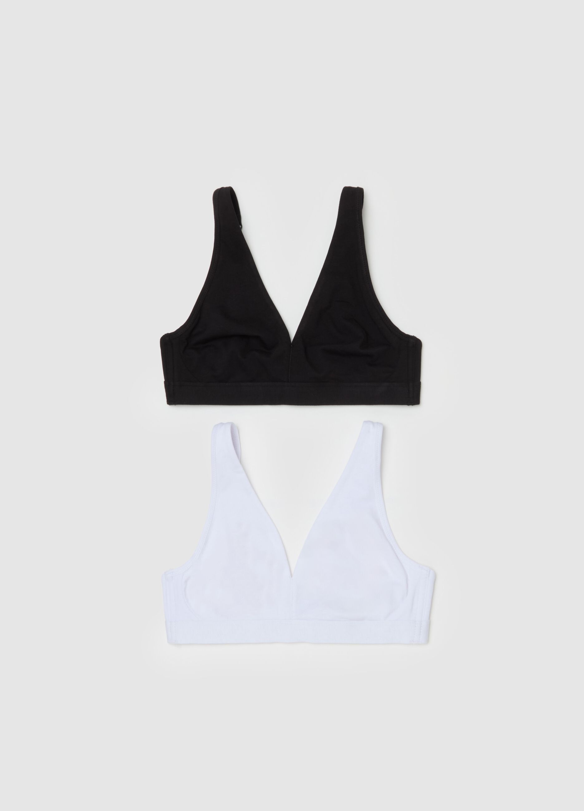 Bipack reggiseni a triangolo in cotone bio stretch