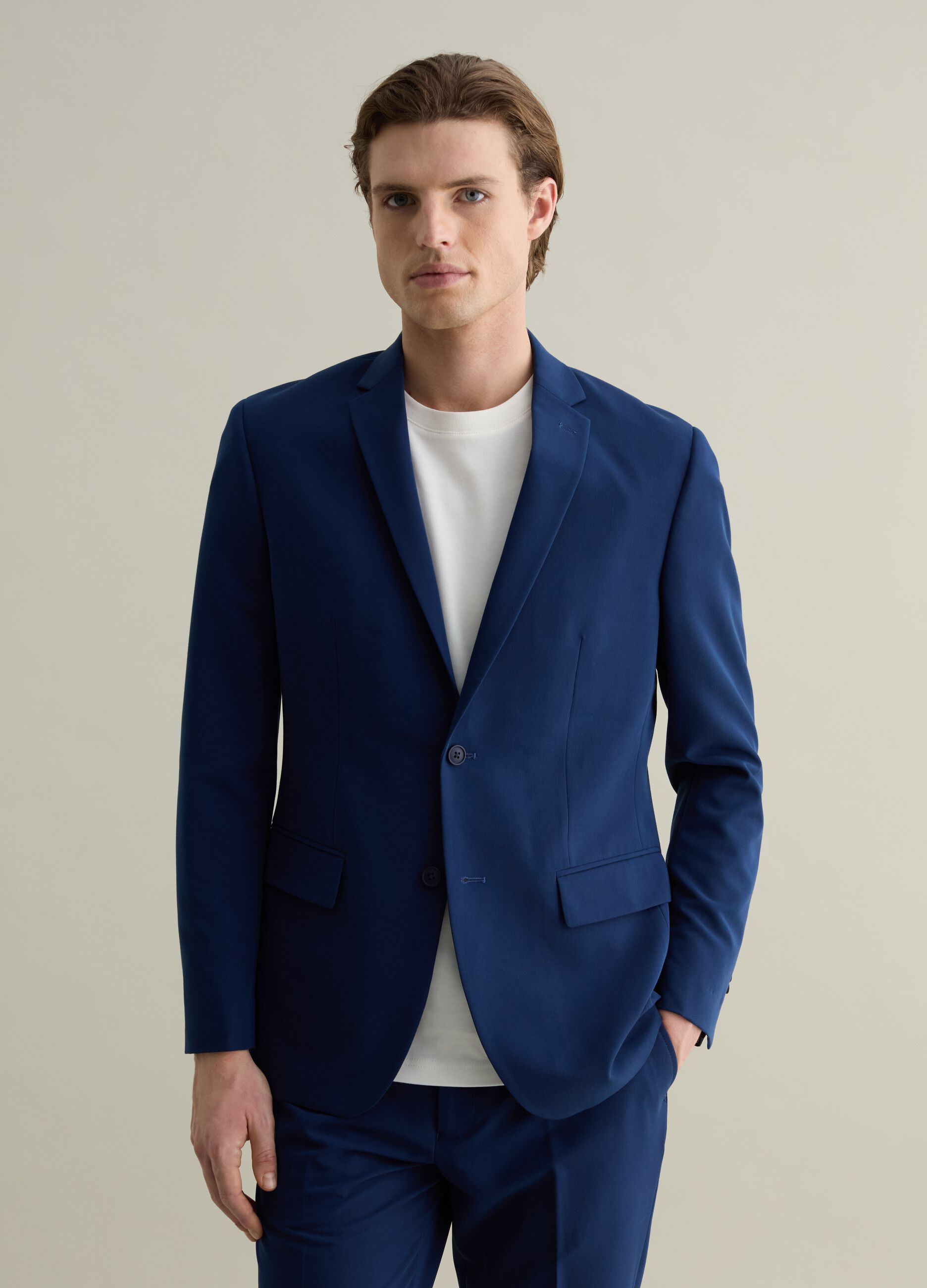 Slim-fit single-breasted blazer