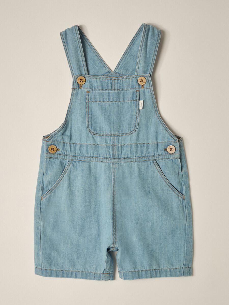 Baby IANA pure cotton denim dungarees_0