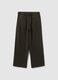 Black Cotton Blend Relaxed Fit Trousers_4