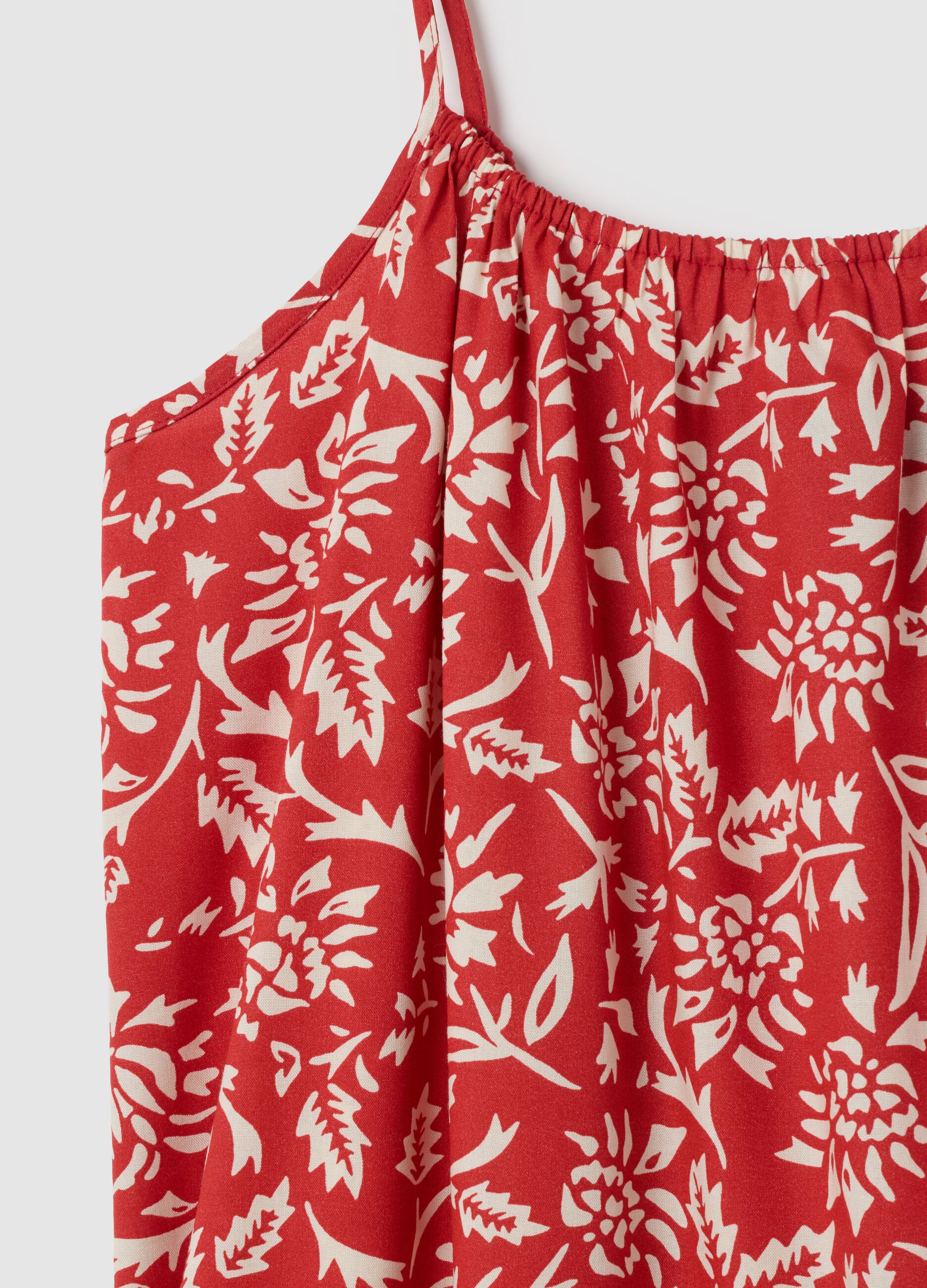 Women's long dress in multicoloured viscose wide fit