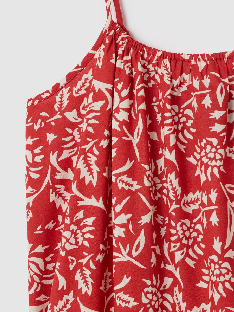 Women's long dress in multicoloured viscose wide fit_1