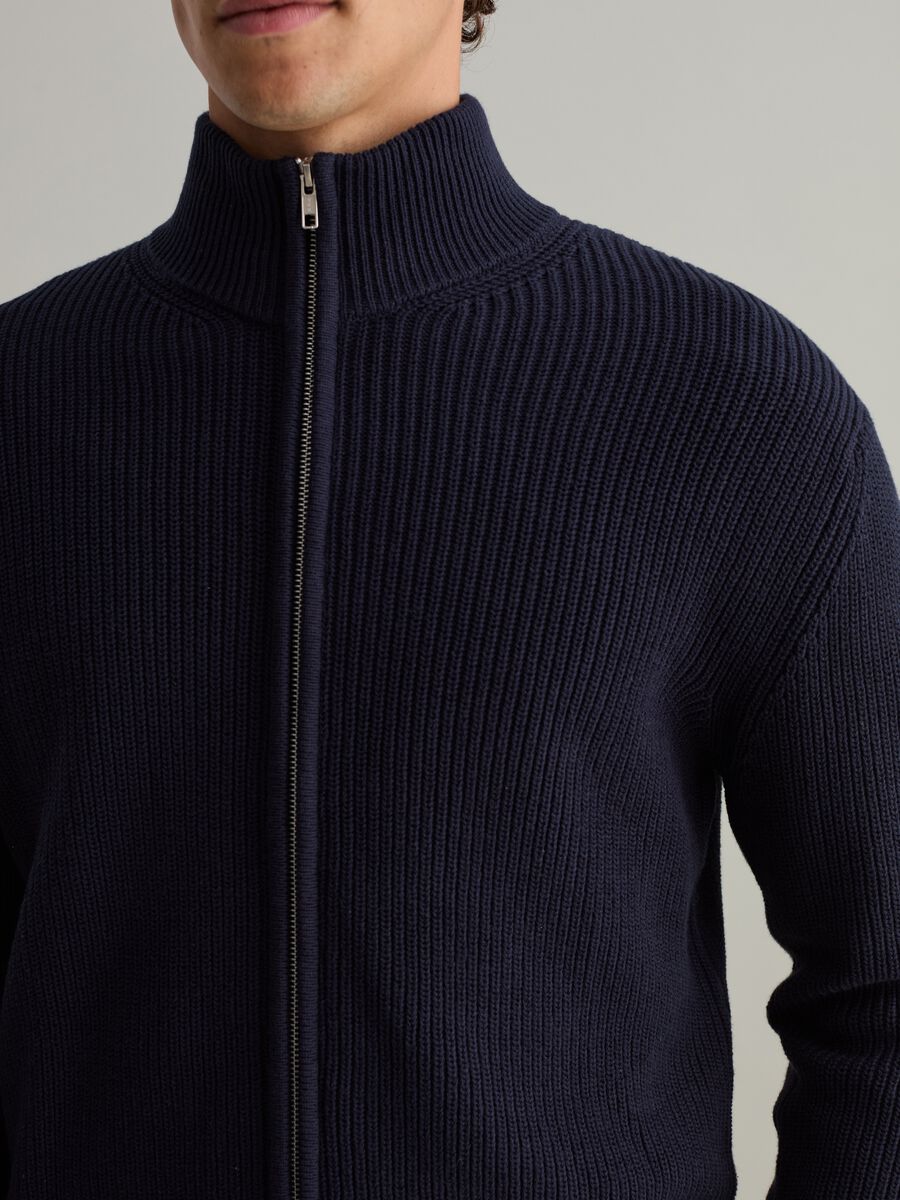 Cardigan full-zip a collo alto_2