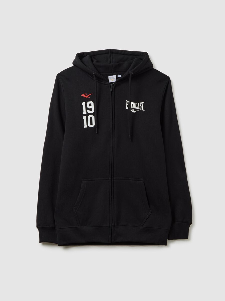 Felpa in misto cotone nera con cappuccio Everlast_4