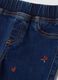 Blue flared cotton and stretch viscose jeggings_2