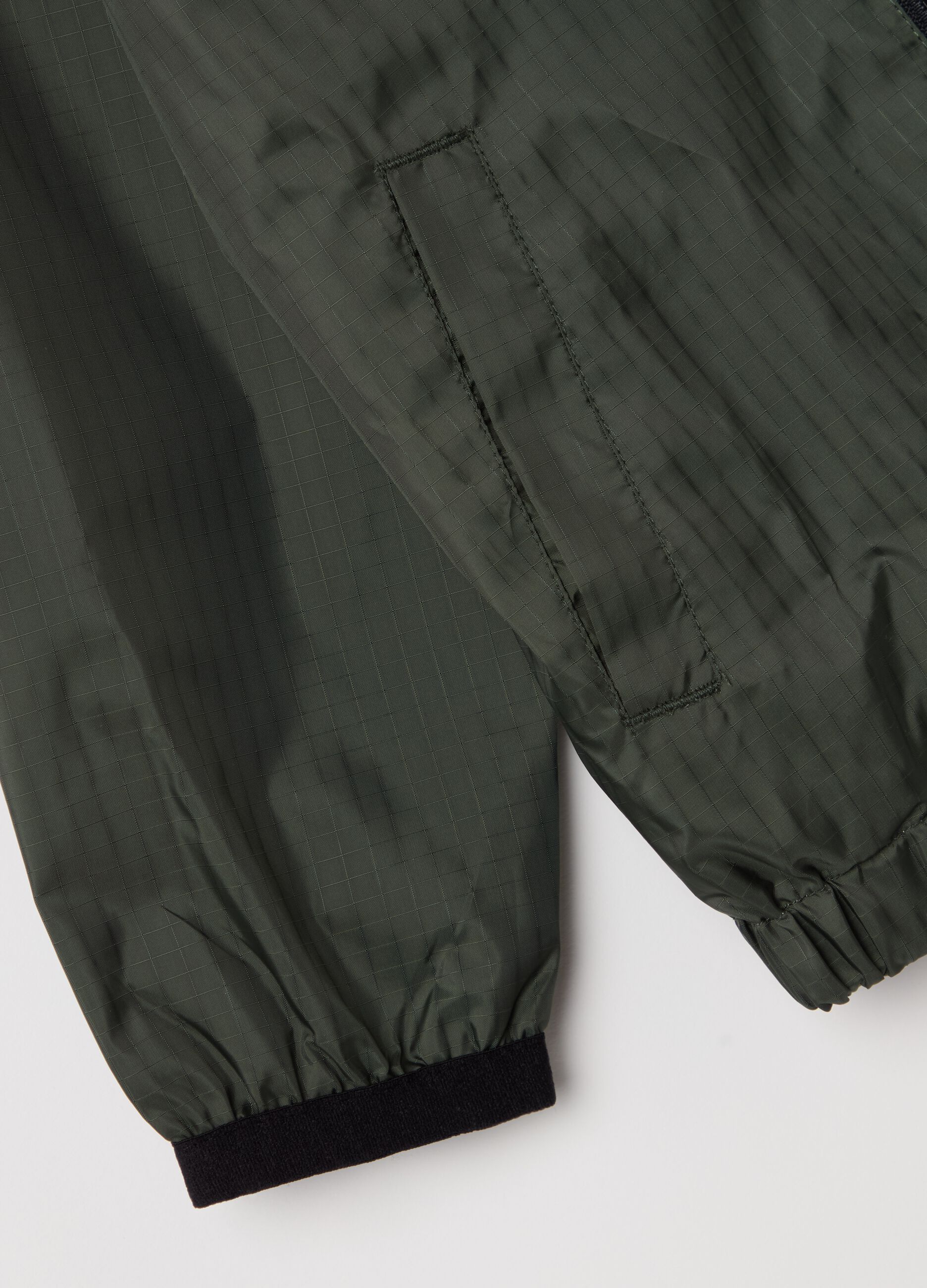 Full-zip reversible jacket with hood