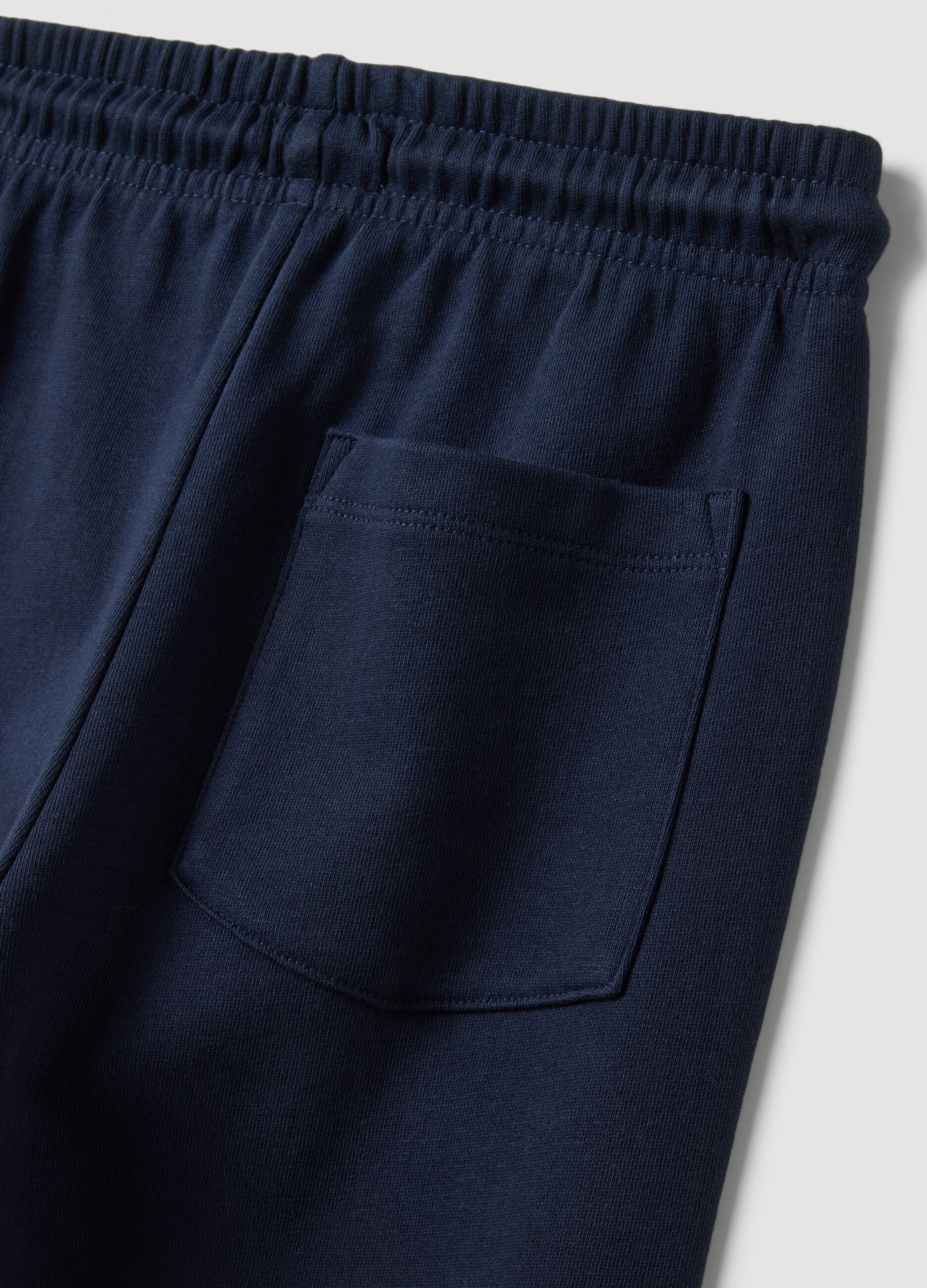 Navy blue organic cotton regular-fit joggers for boys