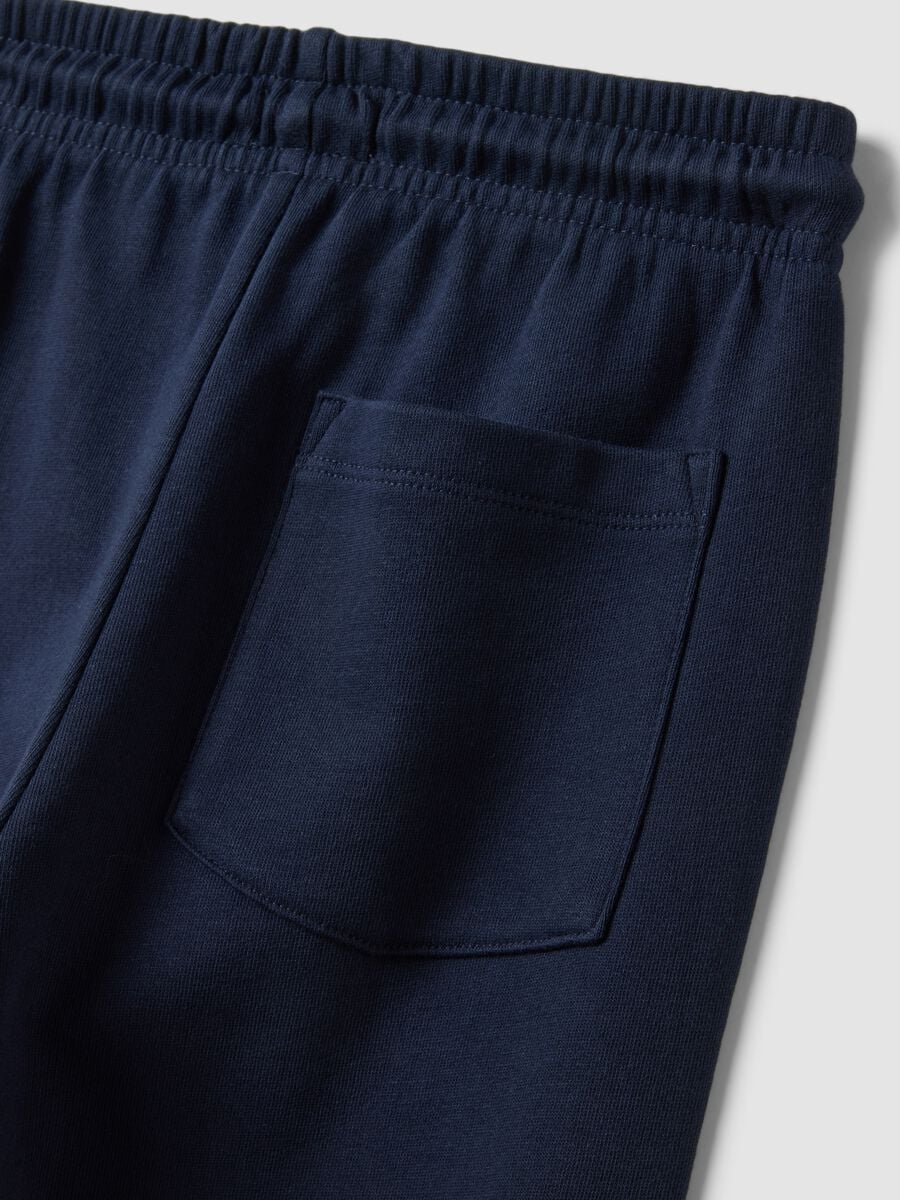 Jogger blu navy in puro cotone organico regular fit per bambino_3