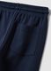 Navy blue organic cotton regular-fit joggers for boys_3