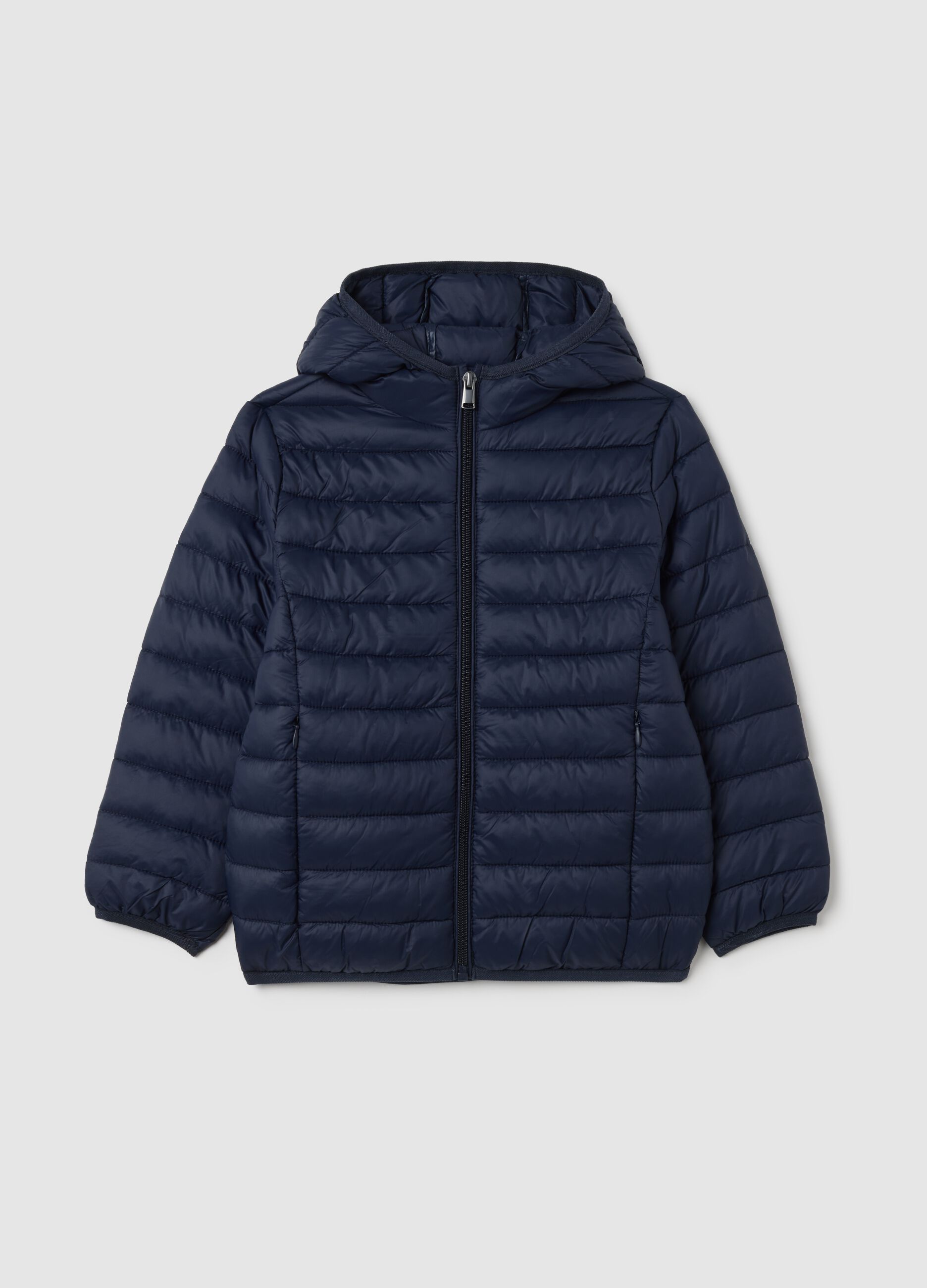 Giacca da boy in misto blu regular fit water repellent