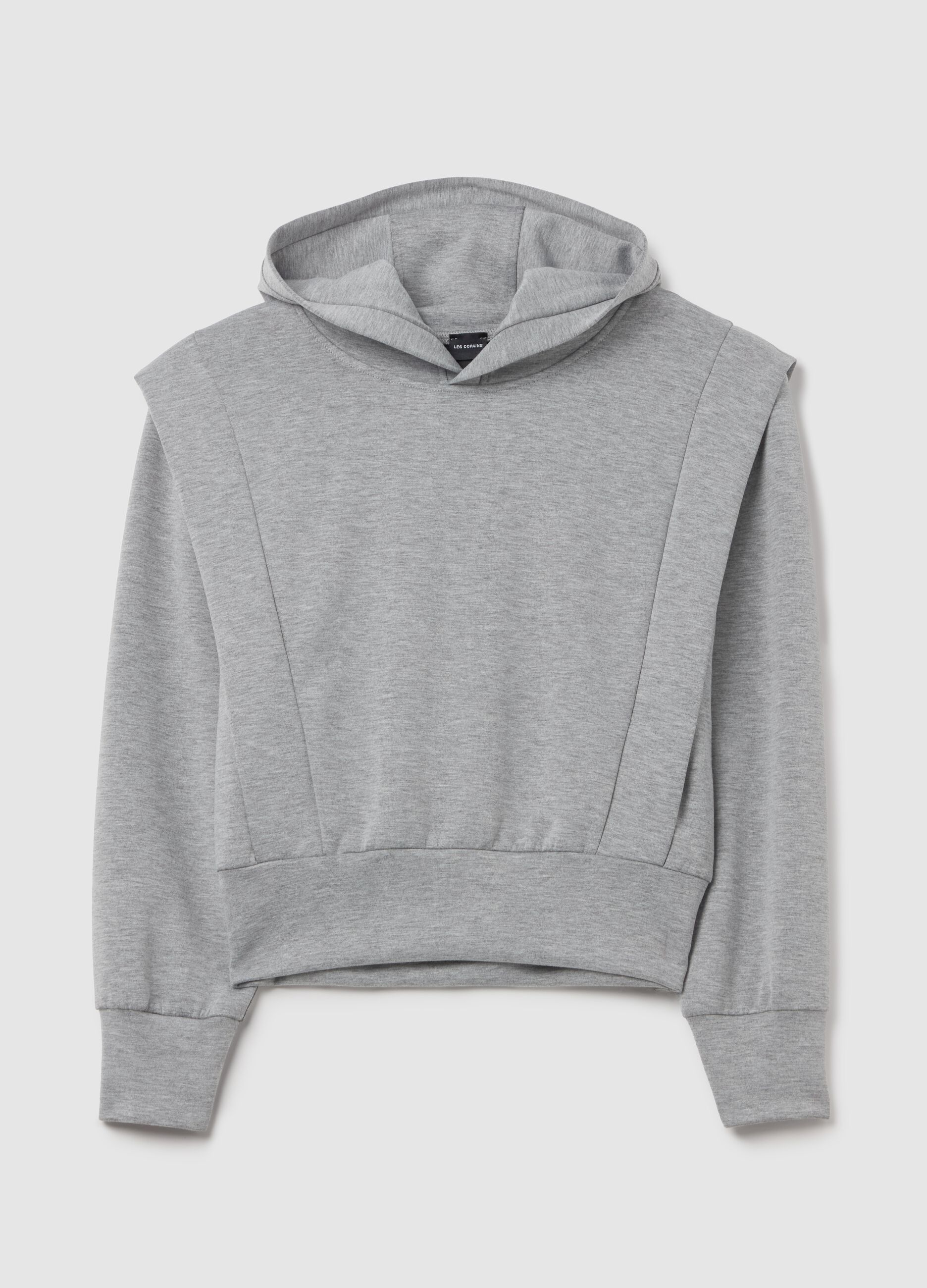 Felpa in scuba con cappuccio boxy fit