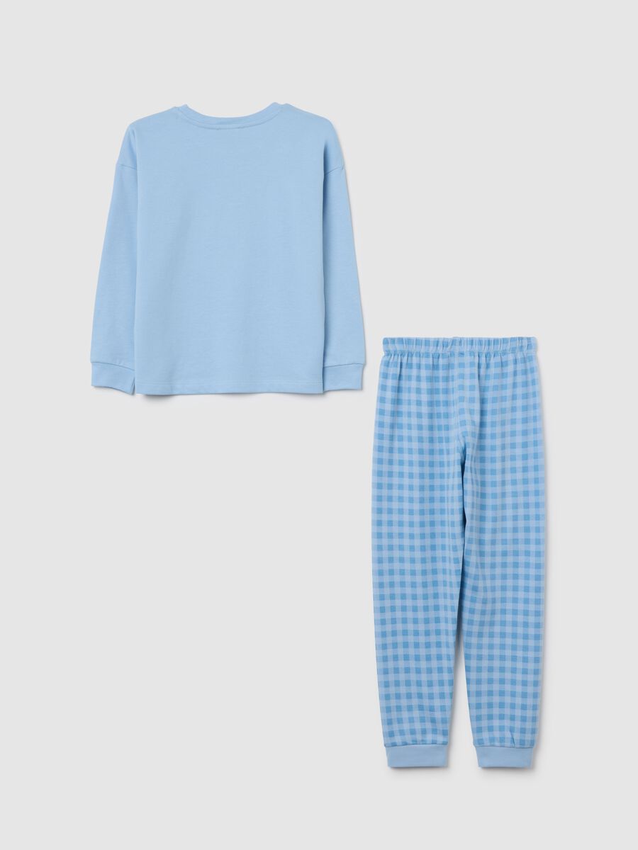 Blue cotton pyjamas for boys_1