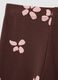 Girls' skinny cotton leggings in brown with floral prints_2