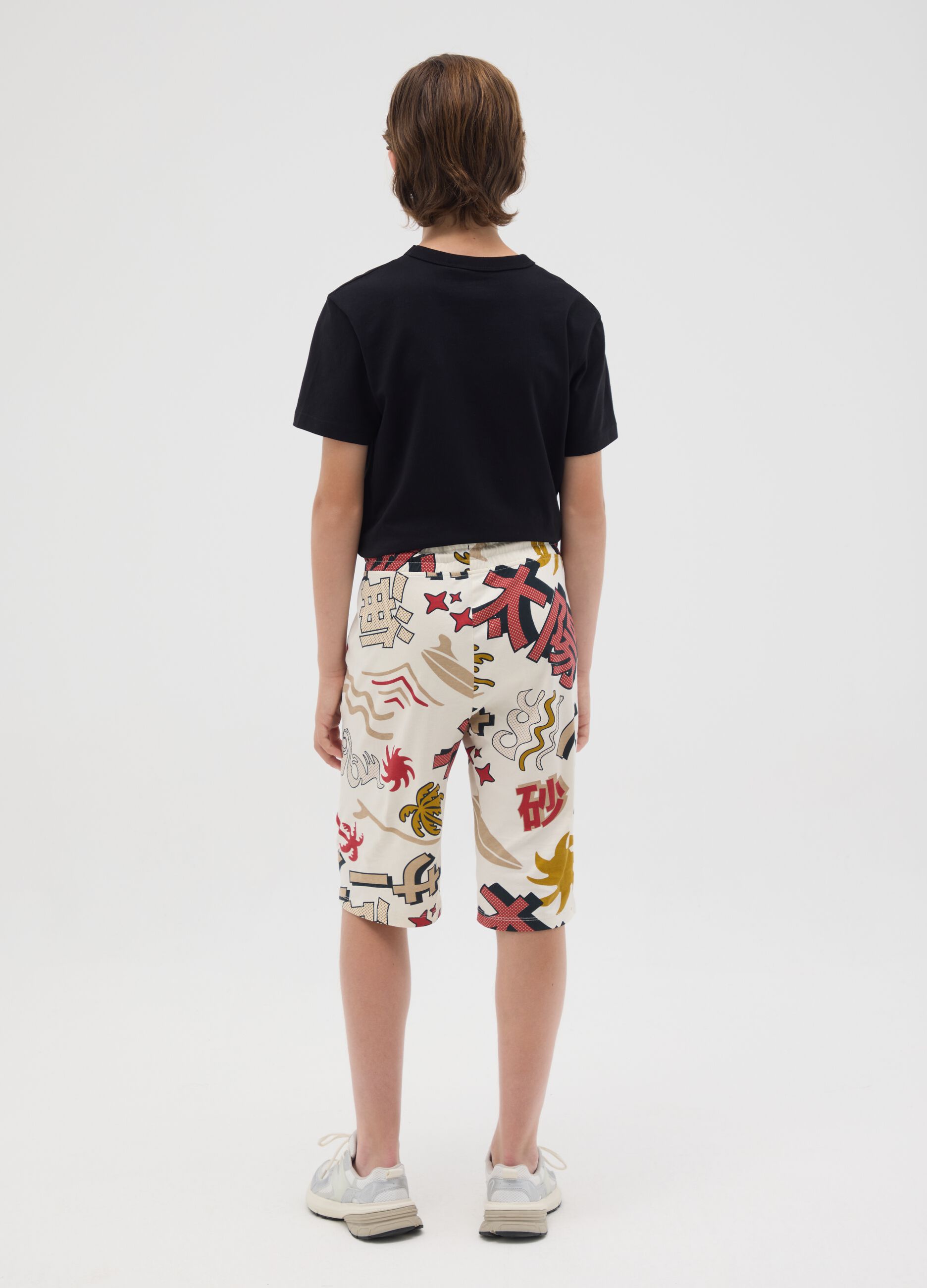 Boys' multicolour pure cotton regular fit shorts