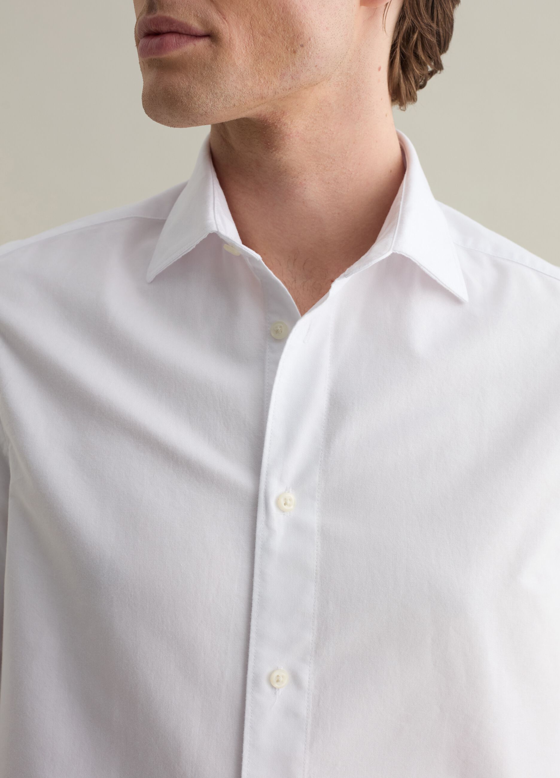 Camicia in cotone oxford tinta unita