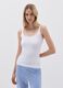 Canotta basic in cotone elasticizzato bianca_0