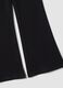 Black flared leggings in stretch organic cotton for girls_3