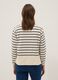 Maglia bianca a righe blu in cotone elasticizzato regular fit_2