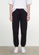 Black cotton-blend joggers with elasticated waistband, regular fit_2