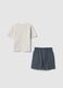 Multicolour pure cotton shorts set for boys with prints_1